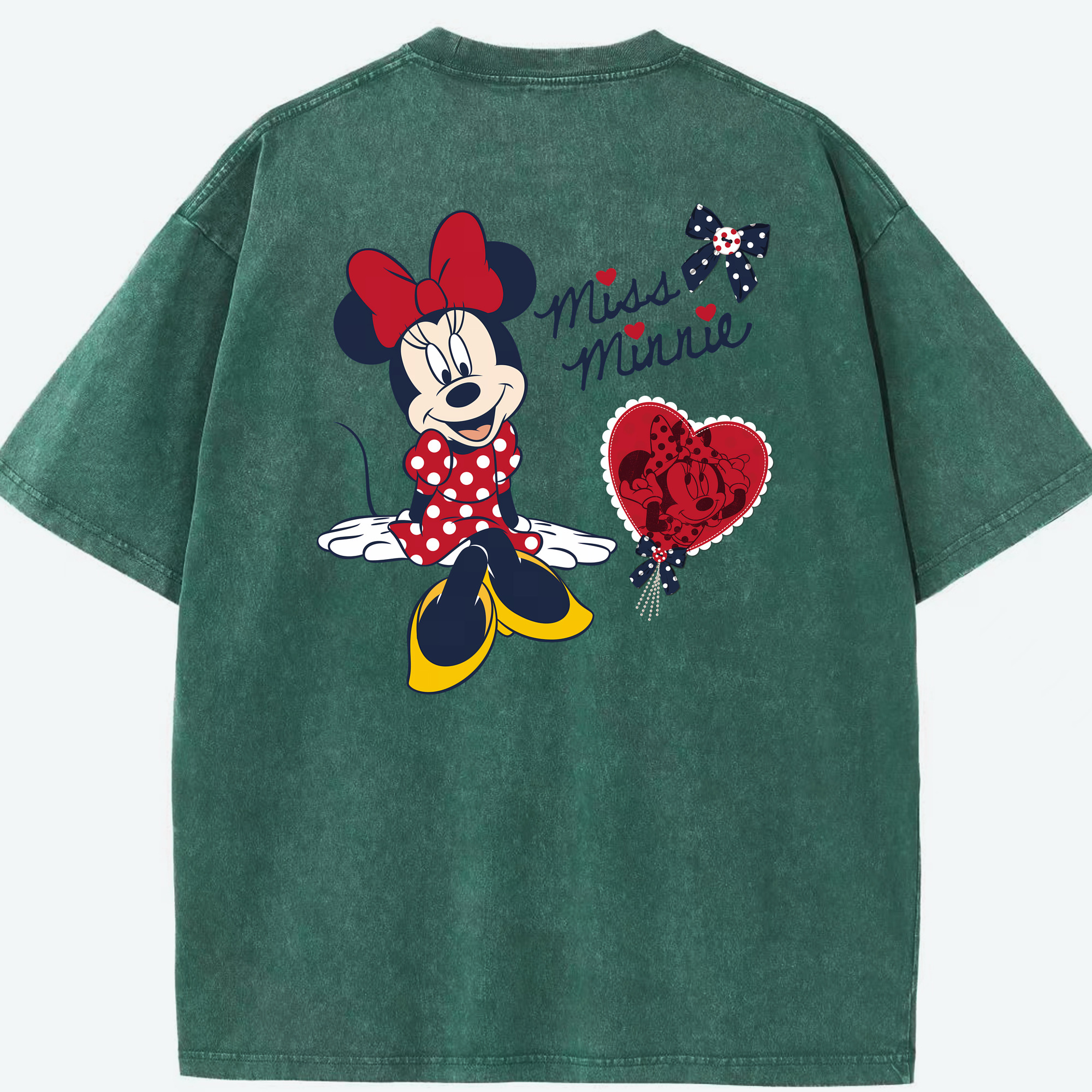 （画像用） ミッキーマウス Mickey Mouse 綿100% ヴィンテージ風 半袖Tシャツ（背面プリント）